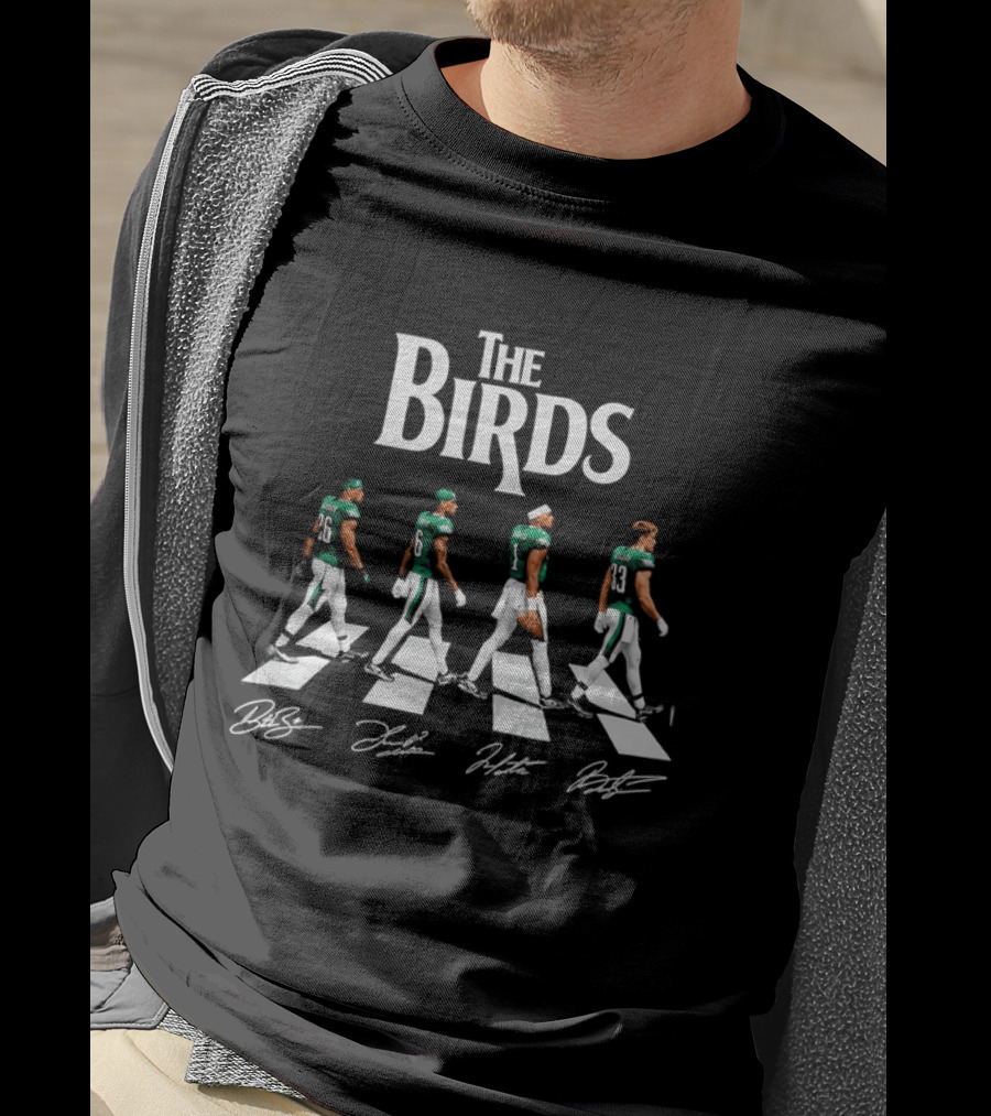 The Birds Philadelphia Eagles Abbey Road Players Signatures T-Shirt