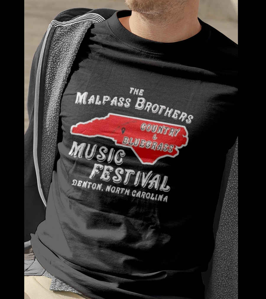 The Malpass Brothers Country Bluegrass Music Festival Denton North Carolina T-Shirt