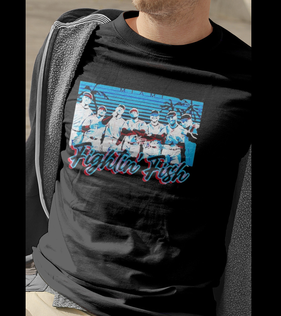 Fightin Fish Miami Marlins Team Lineup T-Shirt
