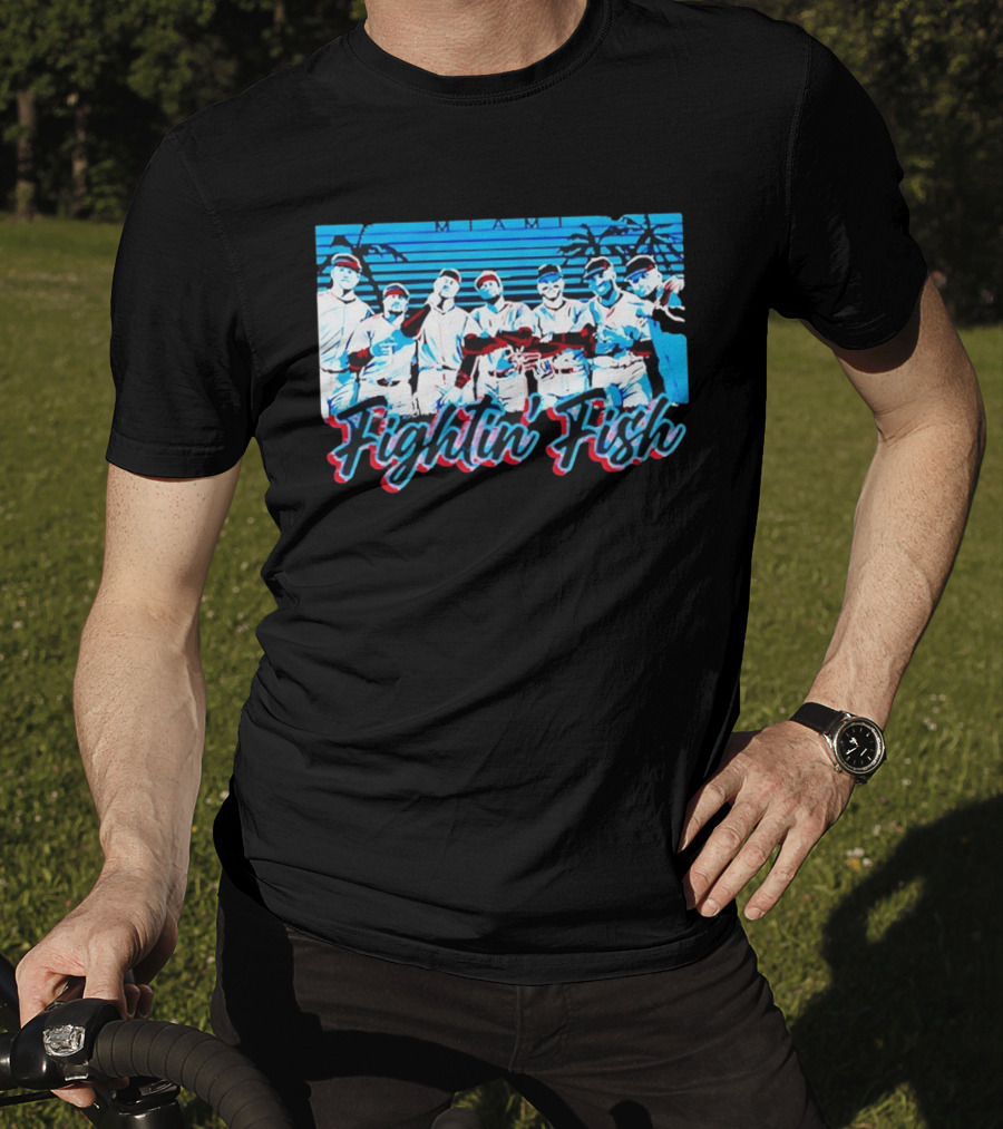 Fightin Fish Miami Marlins Team Lineup T-Shirt