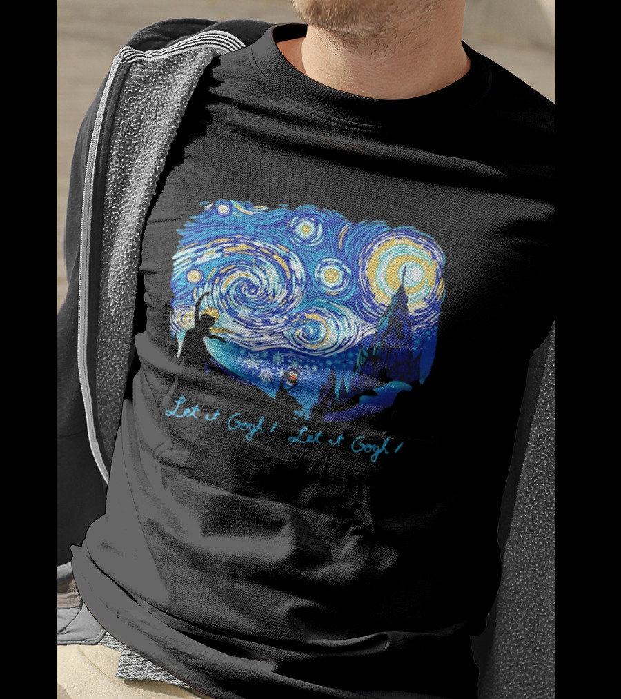 Van Gogh's Starry Night Let It Gogh Frozen T-Shirt