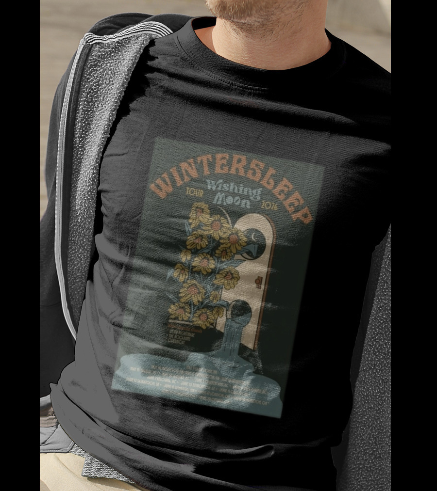 Wintersleep Wishing Moon Tour 2026 Sunflowers Special Guests Dates T-Shirt