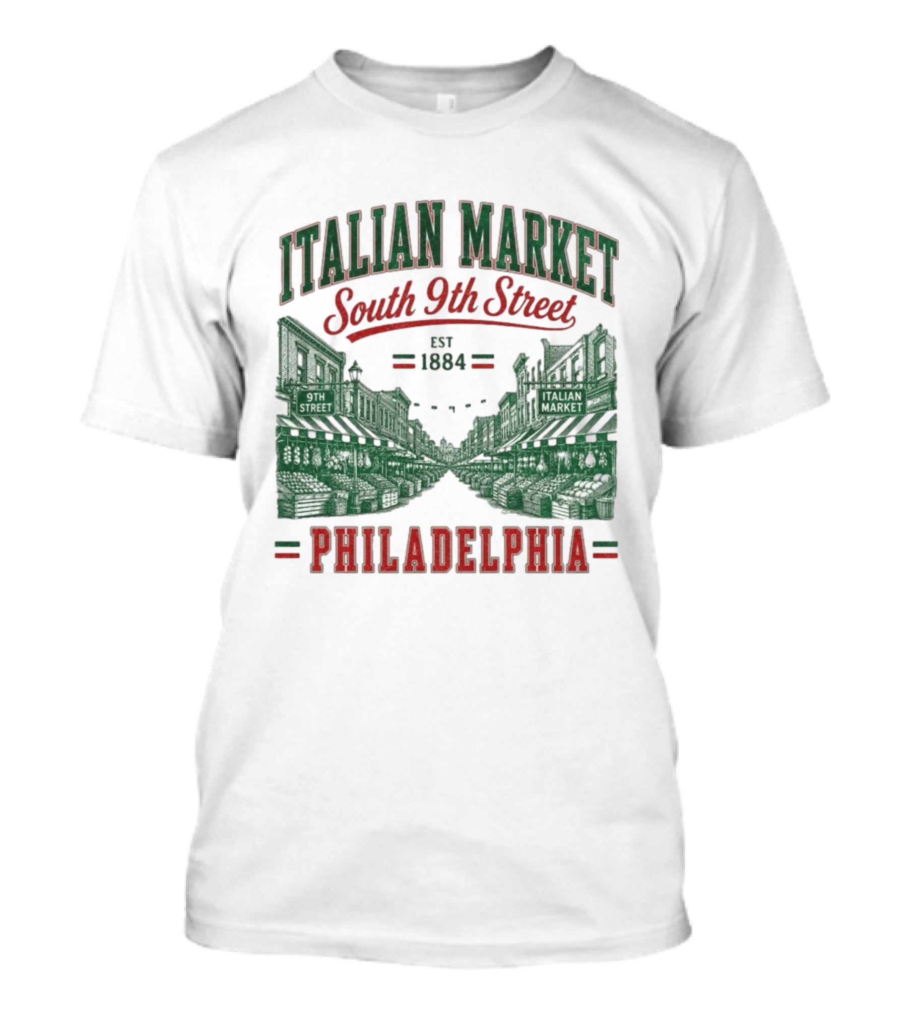 Italian Market South 9th Street Philadelphia Est 1884 T-Shirt