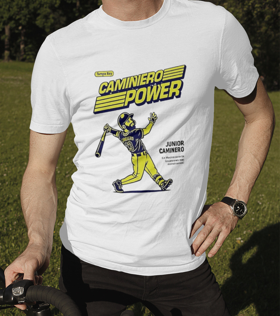 Junior Caminero Tampa Bay Caminero Power Baseball 13 T-Shirt
