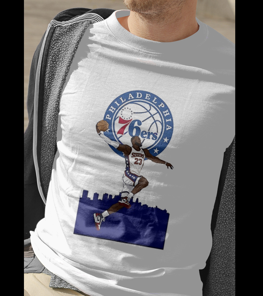 Philadelphia 76ers LeBron James Fly Guy Basketball 6ers T-Shirt
