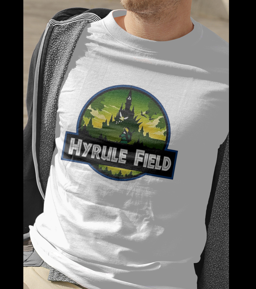 Hyrule Field Link Legend Of Zelda Jurassic Park Fusion T-Shirt
