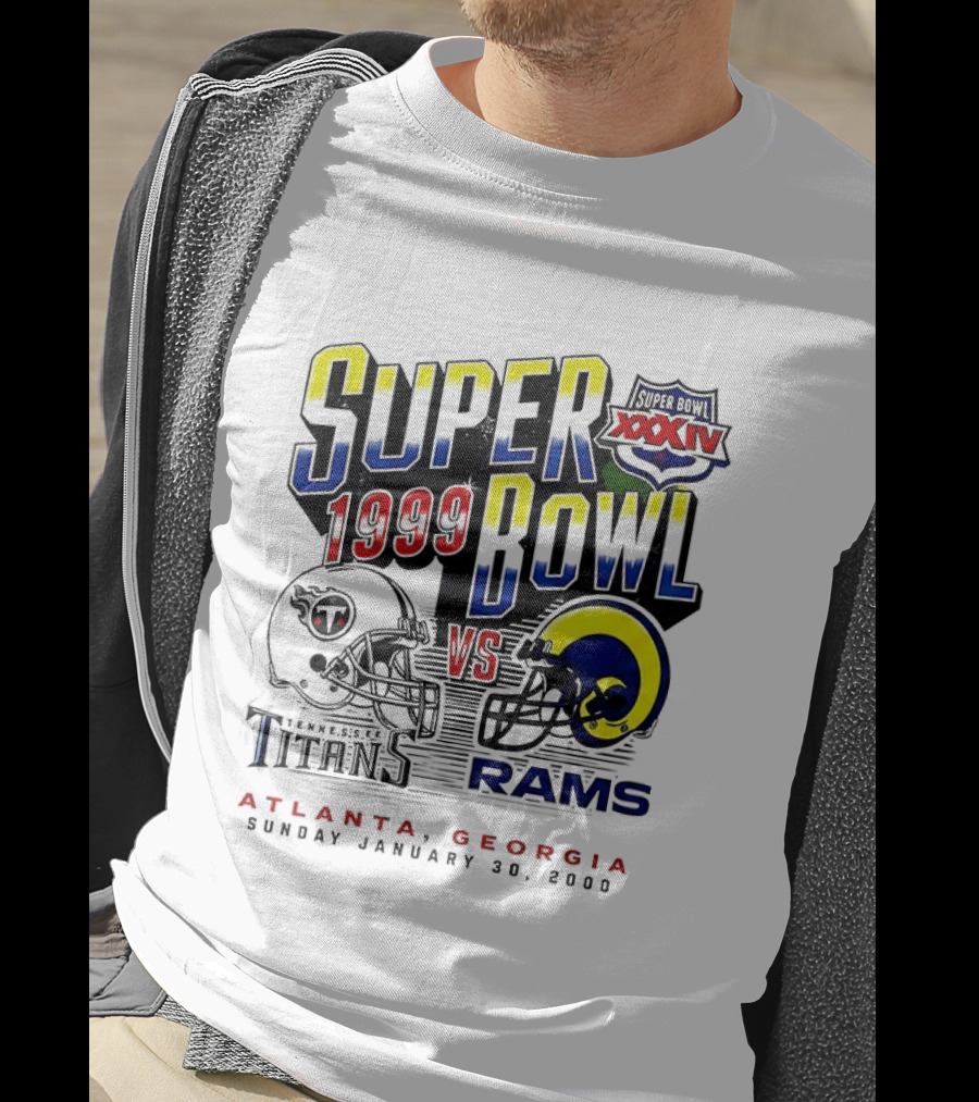 Super Bowl XXXIV 1999 Titans Vs Rams Atlanta Georgia January 30 2000 T-Shirt