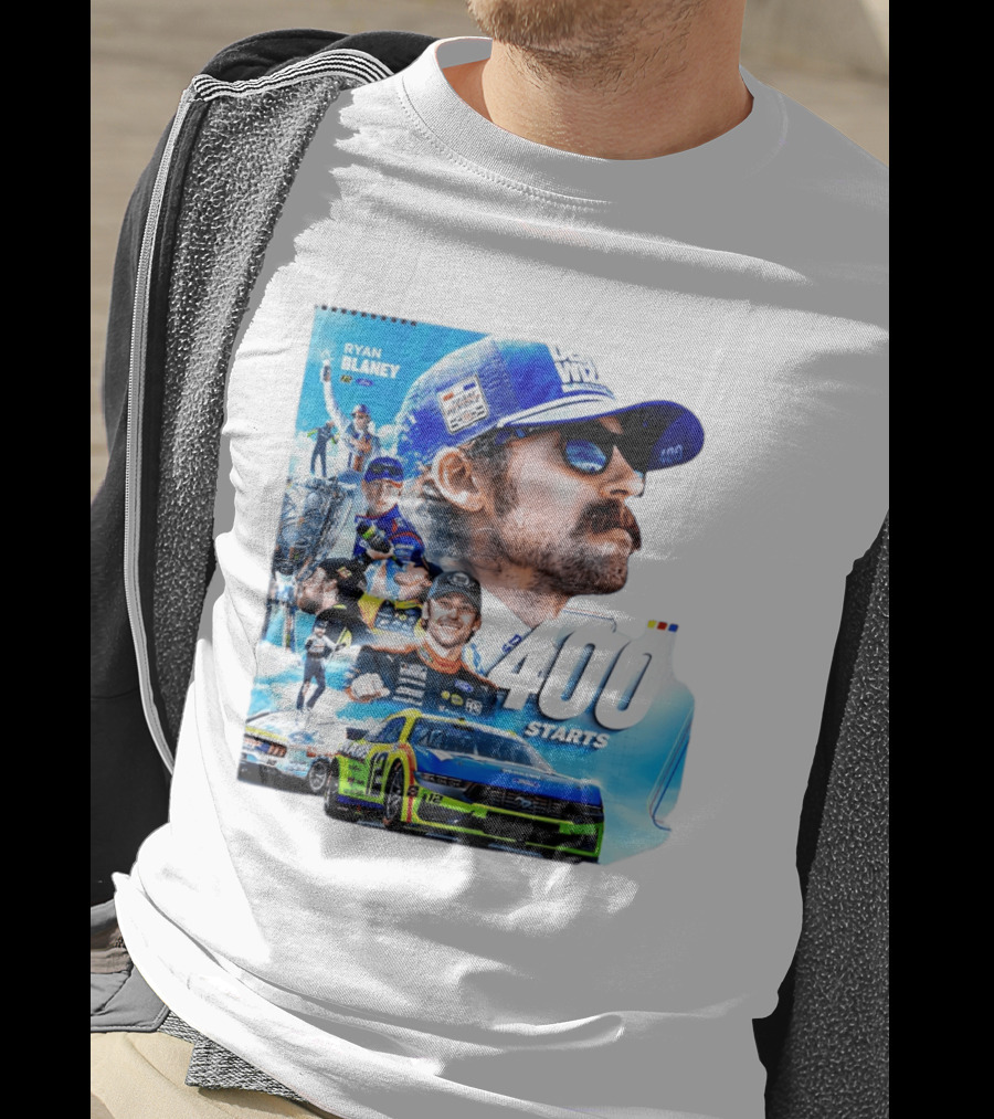 Ryan Blaney 400 Starts Team Penske NASCAR Racing Achievement 2026 T-Shirt
