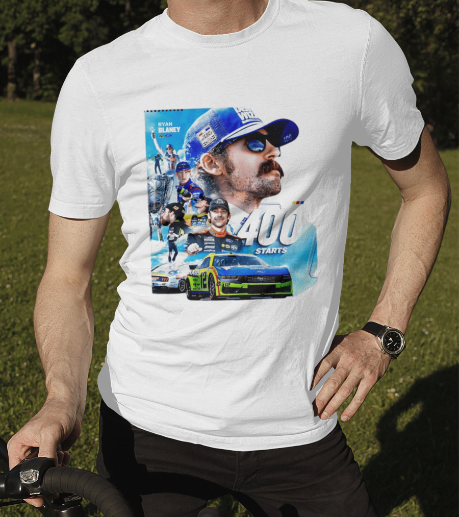 Ryan Blaney 400 Starts Team Penske NASCAR Racing Achievement 2026 T-Shirt