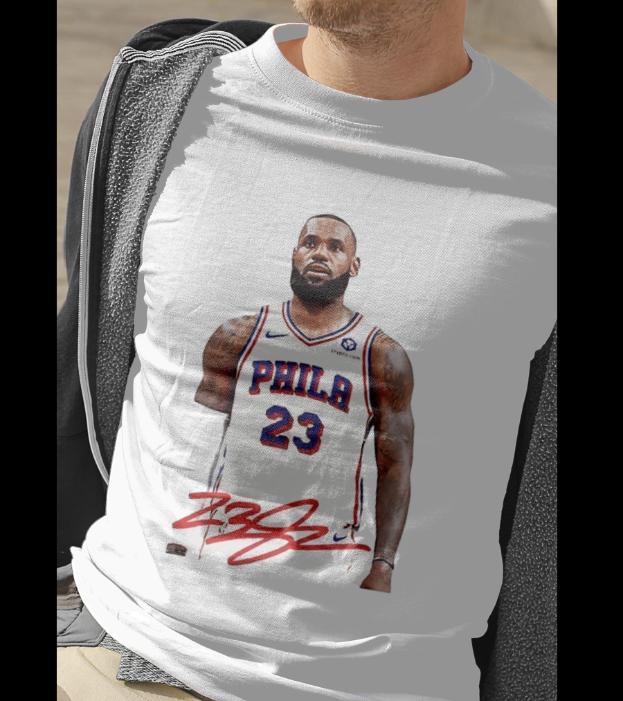 Philadelphia 23 LeBron James NBA Jersey Philly Arrival T-Shirt