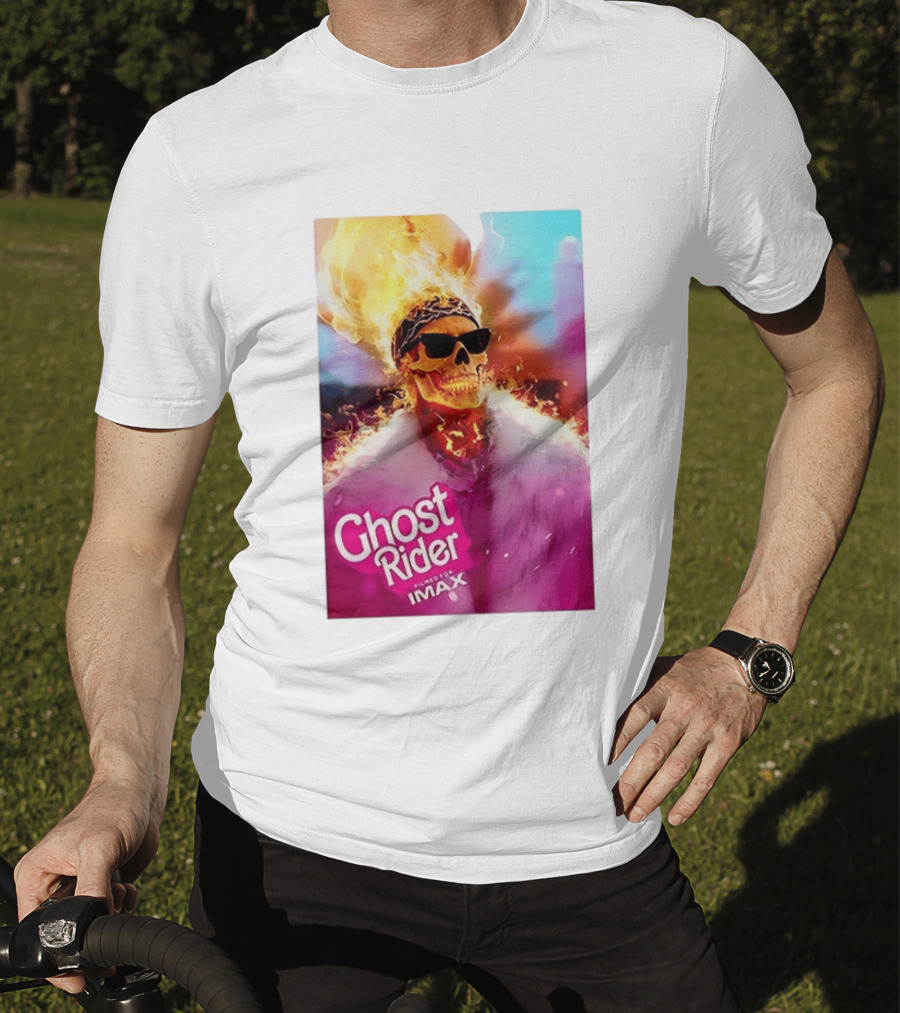 Ghost Rider Filmed For IMAX Flaming Skull T-Shirt