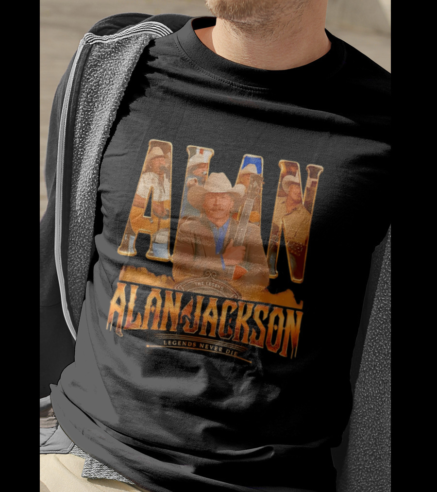 Alan Jackson The Legend Legends Never Die Country Music T-Shirt