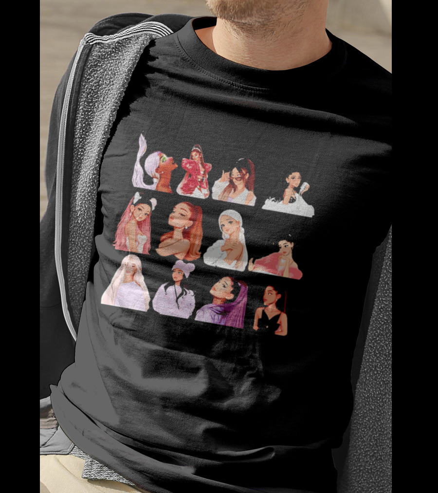 Ariana Grande New Collection Animated Style Portraits T-Shirt