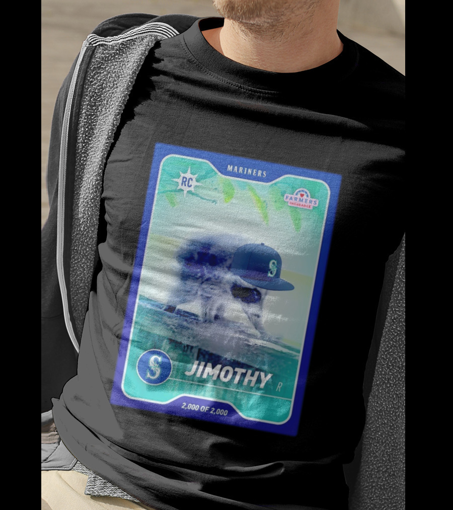Seattle Mariners Jimothy Night Farmers Insurance Rookie Card 2000 Of 2000 T-Shirt