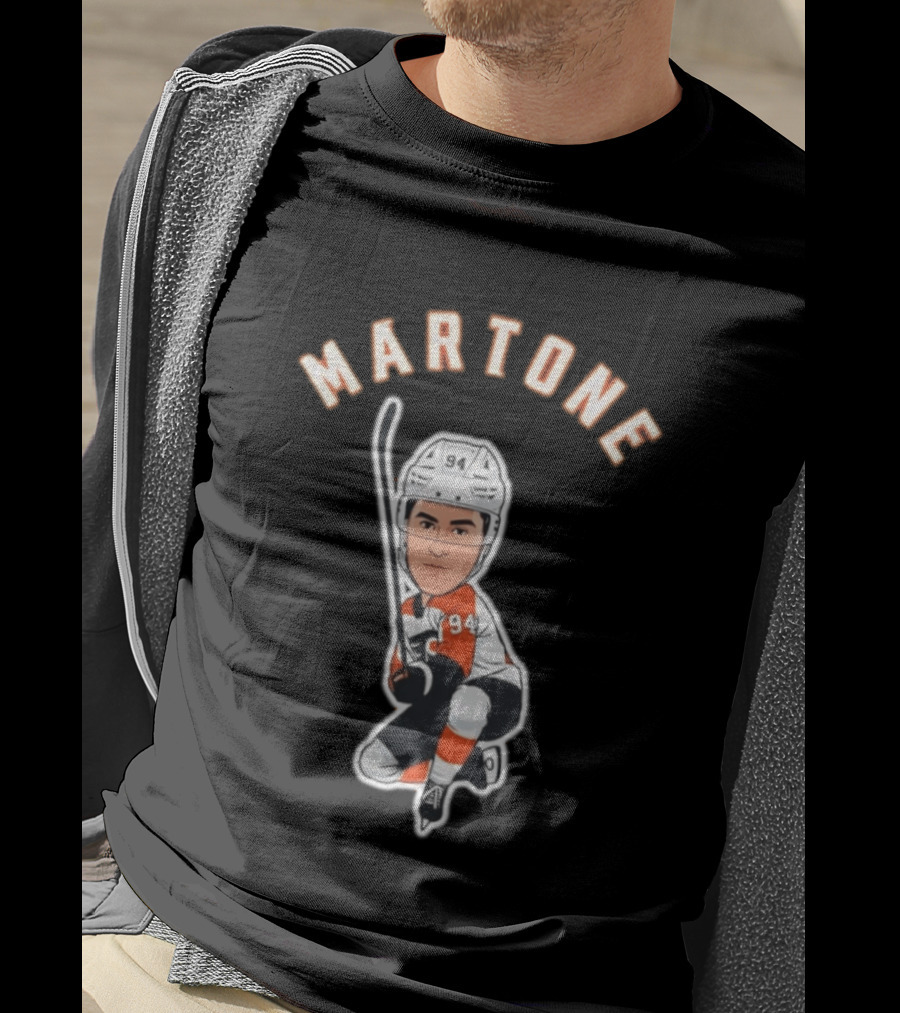 Martone 94 Hockey Player Cartoon T-Shirt