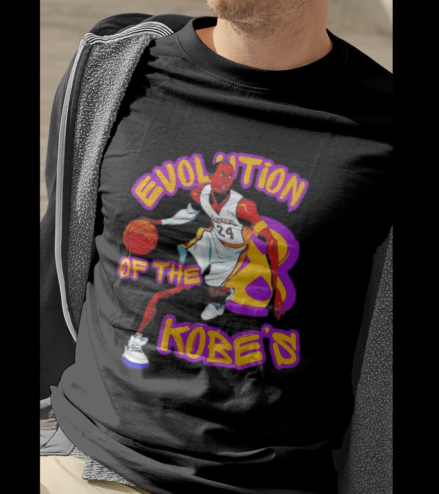 Evolution Of The Kobe's Lakers Basketball Number 24 T-Shirt