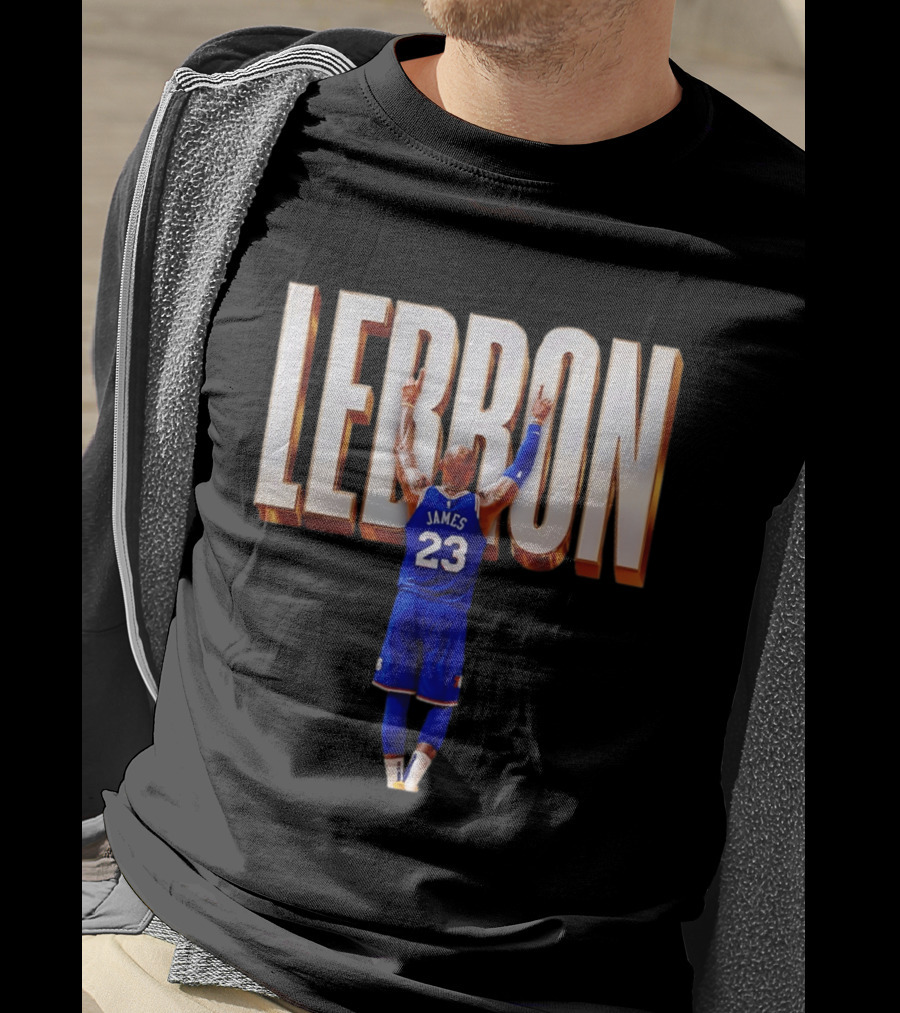 LeBron James 23 Philadelphia 76ers Gold Letter Jersey T-Shirt