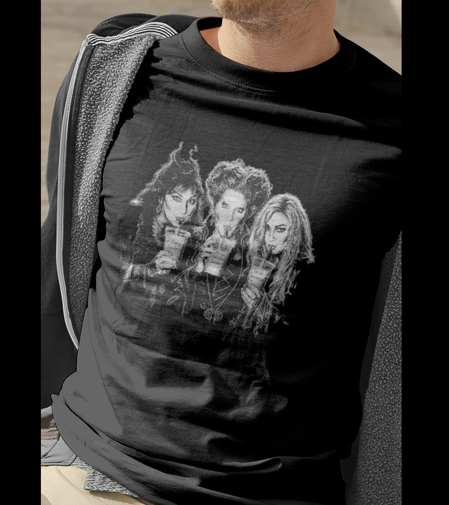 Hocus Pocus Sanderson Sisters Mary Winifred Sarah Iced Coffee Disney Halloween 2026 T-Shirt