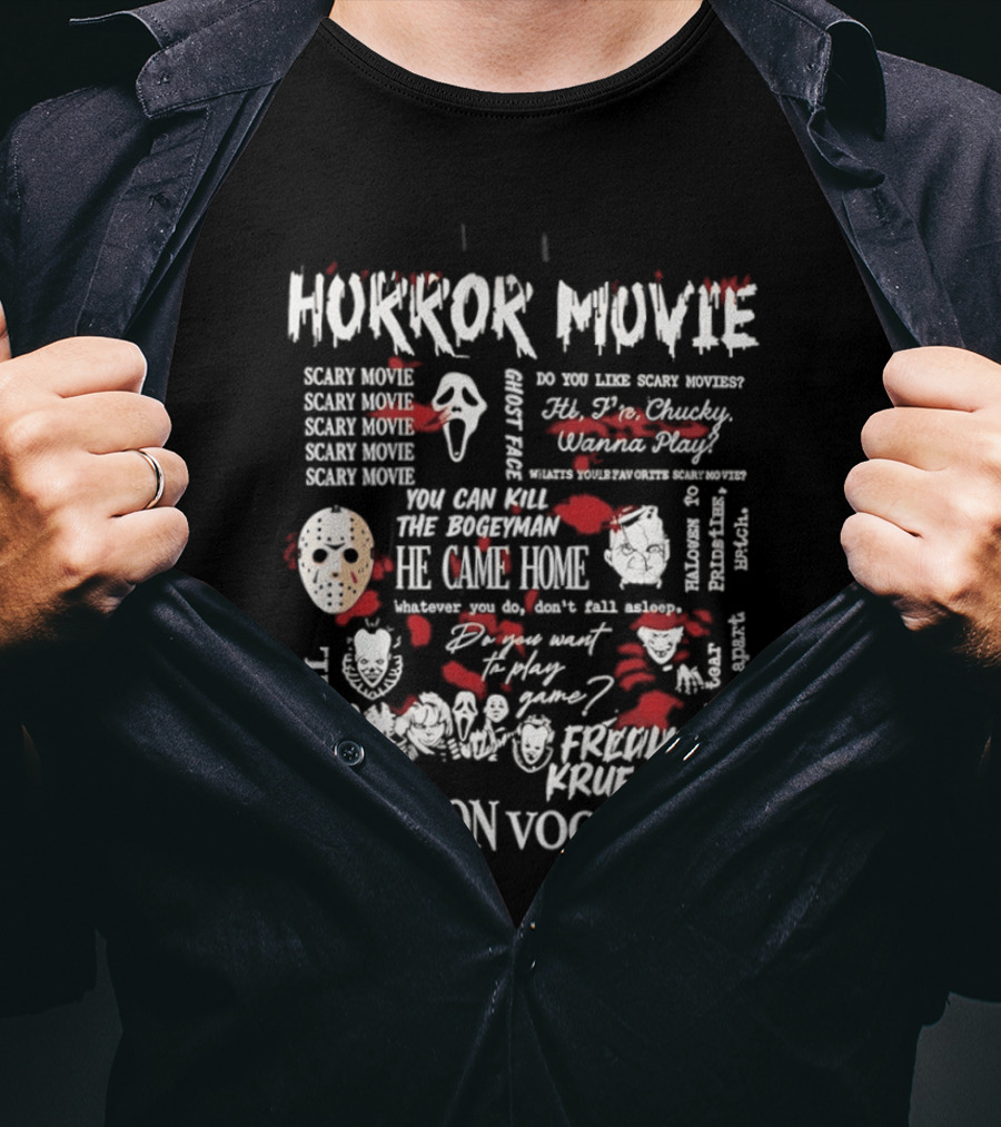 Horror Movie Scary Movie Ghost Face Michael Myers Jason Voorhees Freddy Krueger Serial Killer T-Shirt