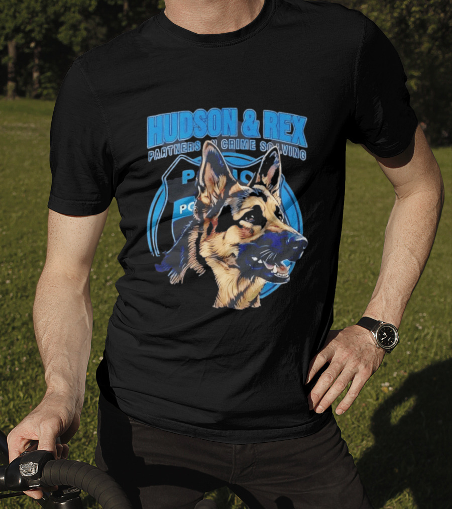 Hudson & Rex German Shepherd Partners In Crime Solving Police T-Shirt