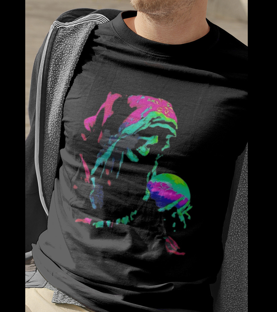 Skeleton The Prophet Psychedelic Vivid Colors Alışveriş Yap T-Shirt