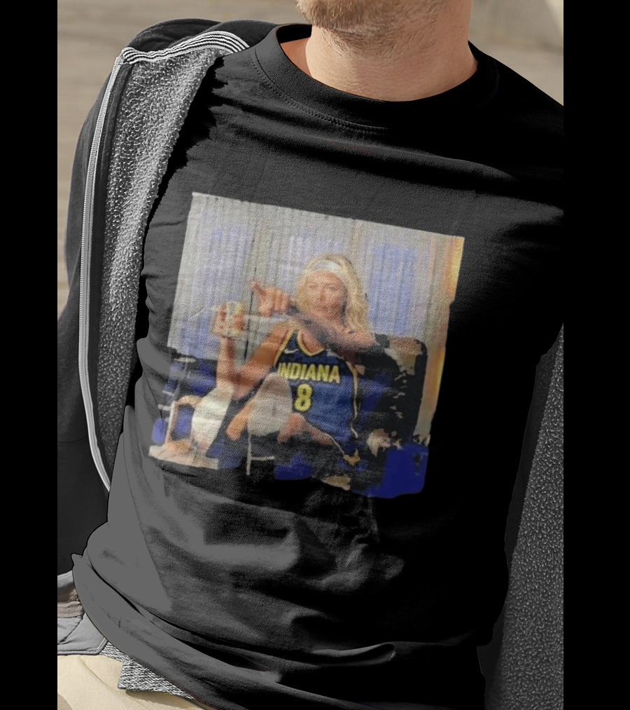 Sophie Cunningham Indiana Number 8 Rick Dalton Leonardo DiCaprio Pointing Scene T-Shirt
