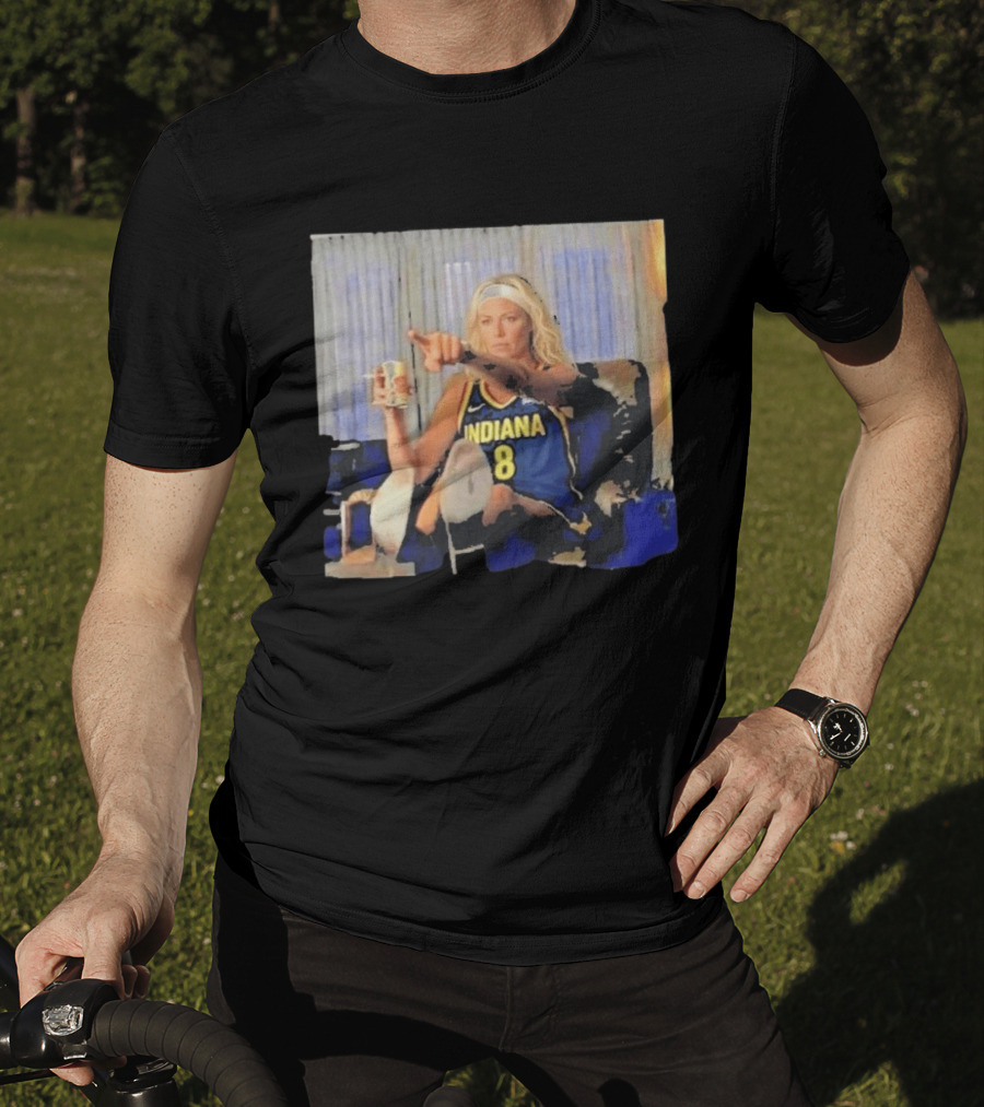 Sophie Cunningham Indiana Number 8 Rick Dalton Leonardo DiCaprio Pointing Scene T-Shirt