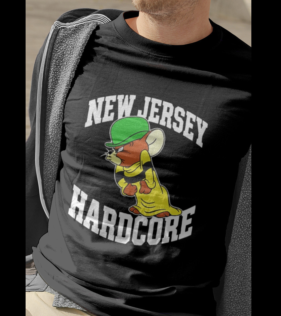 New Jersey Hardcore Jerry Mouse Green Cap T-Shirt