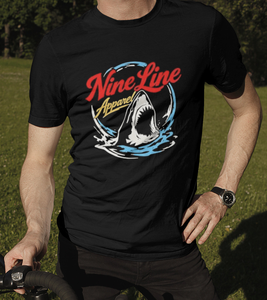 Nine Line Apparel Shark Rising Ocean T-Shirt