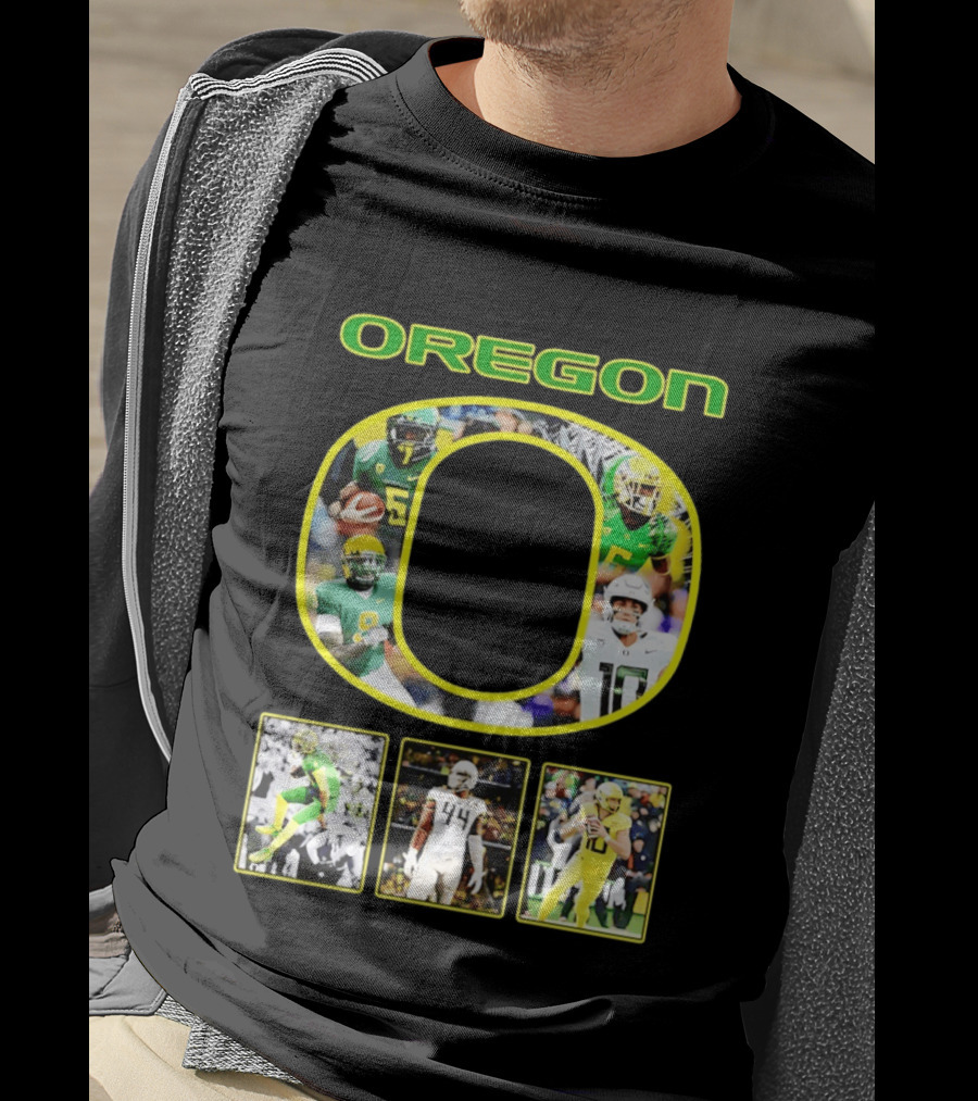 Oregon Ducks Football Players Collage NCAA Team Spirit T-Shirt