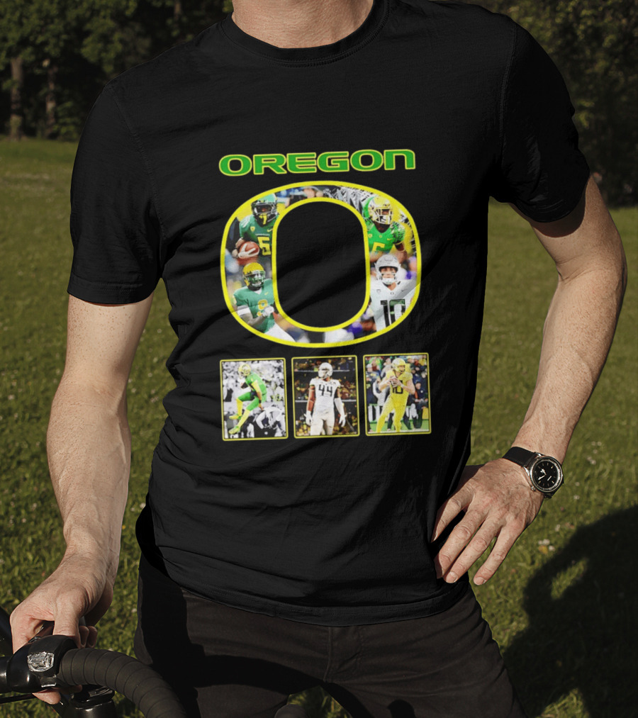 Oregon Ducks Football Players Collage NCAA Team Spirit T-Shirt