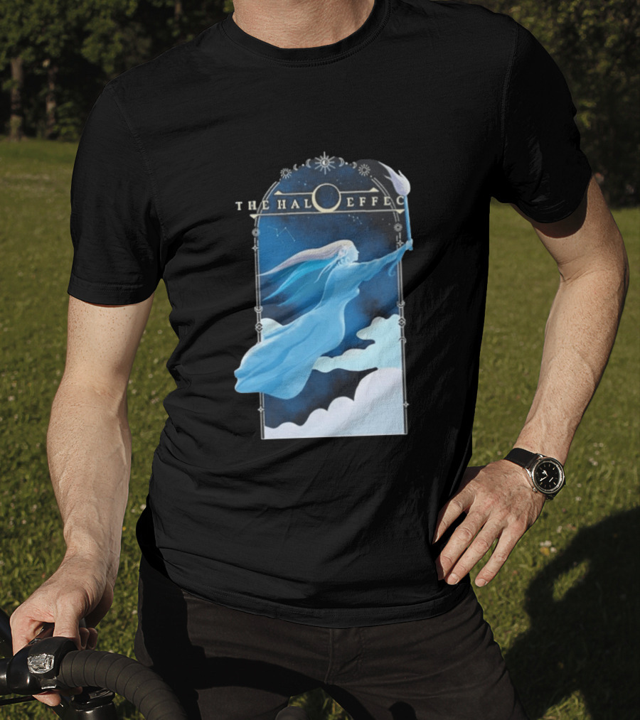 The Halo Effect Blue Lady Ethereal Night Sky Celestial T-Shirt