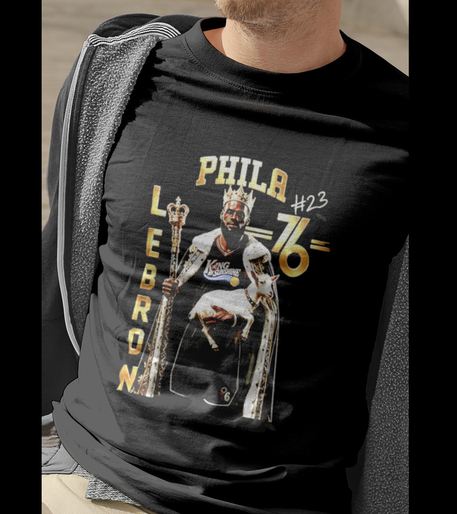 Phila 76ers LeBron King Sunshine No 23 Goat T-Shirt
