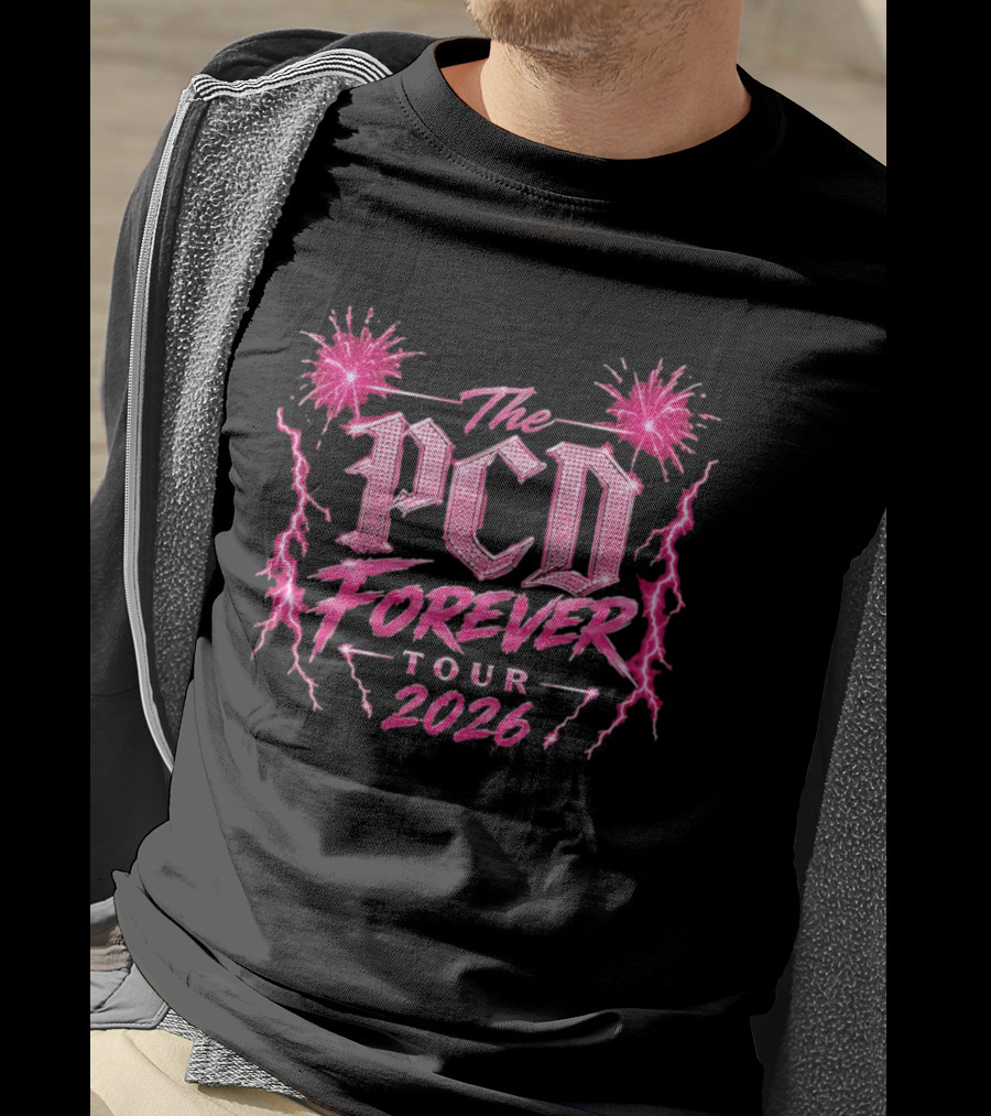 The PCD Forever Tour 2026 Pink Fireworks And Lightning T-Shirt