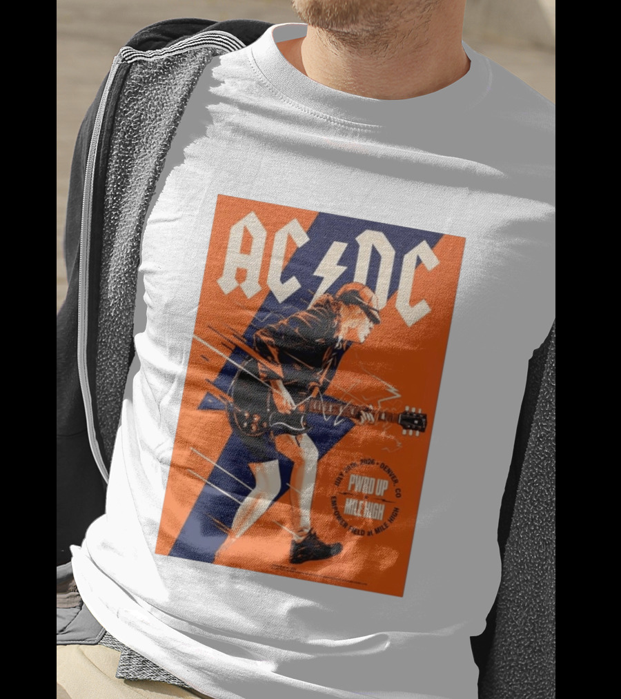 ACDC PWR UP Mile High Denver July 28 2026 Empower Field Event T-Shirt