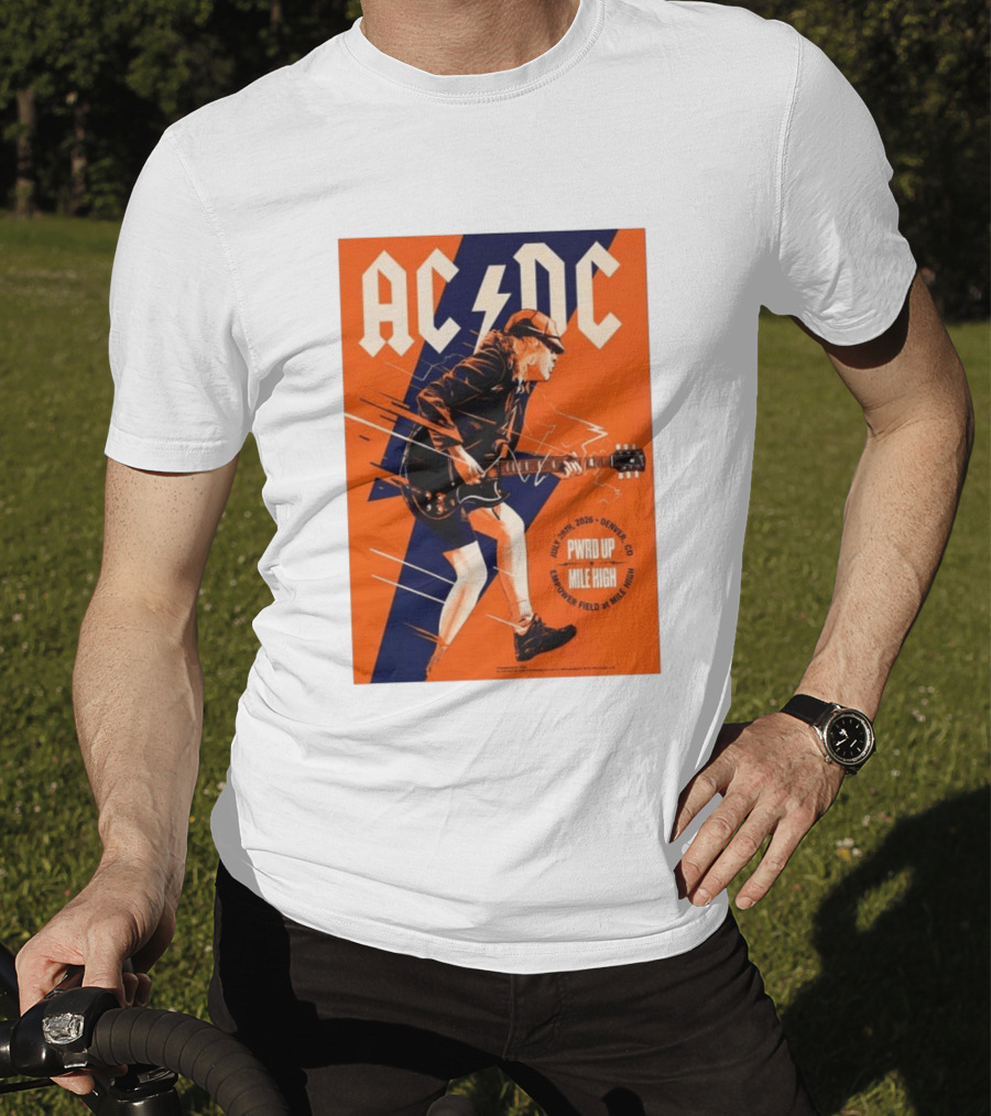 ACDC PWR UP Mile High Denver July 28 2026 Empower Field Event T-Shirt