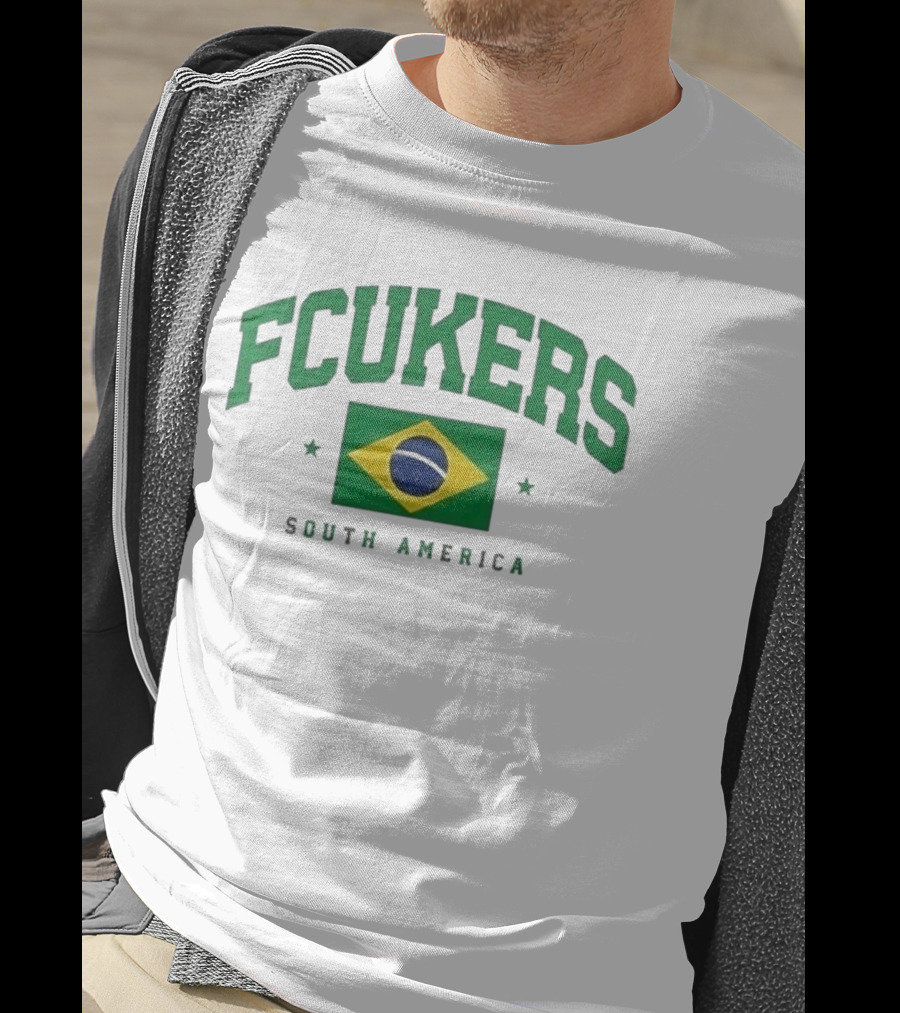 FCUKERS Brasil South America Brazil Flag T-Shirt