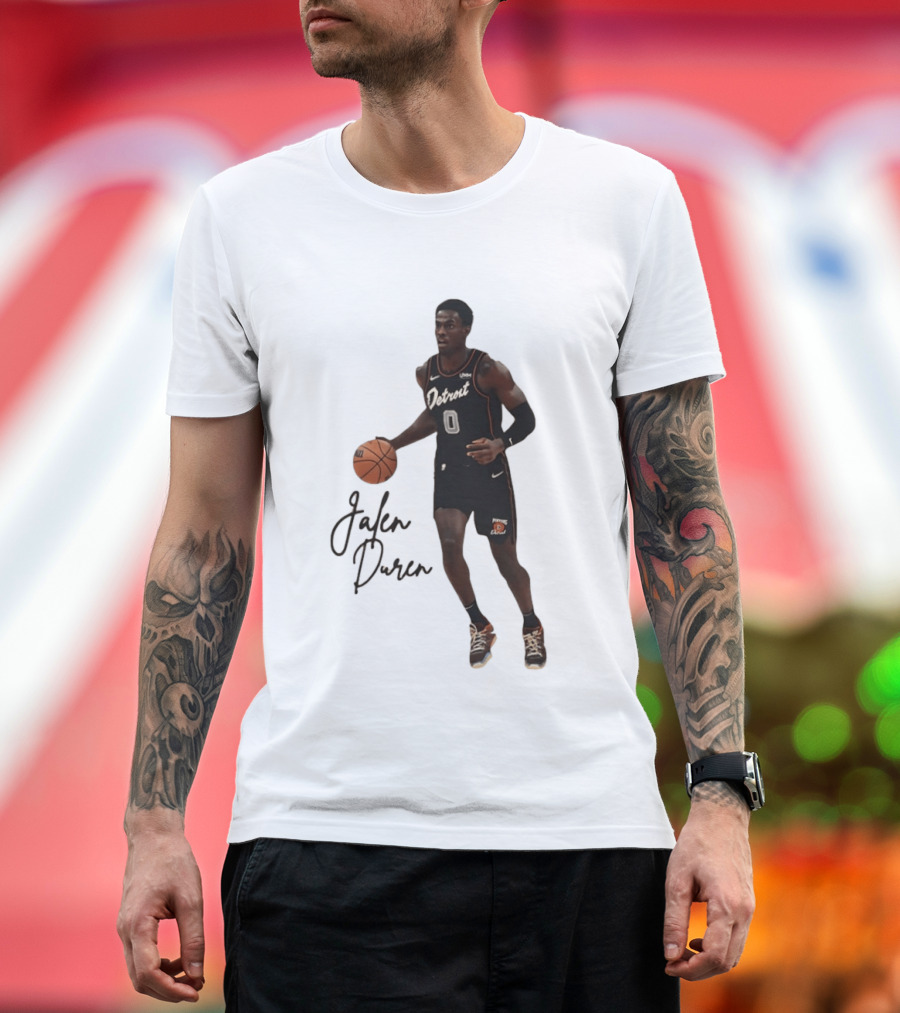 Jalen Duren Detroit Pistons Basketball Player Number 0 T-Shirt