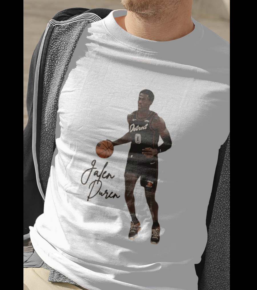Jalen Duren Detroit Pistons Basketball Player Number 0 T-Shirt