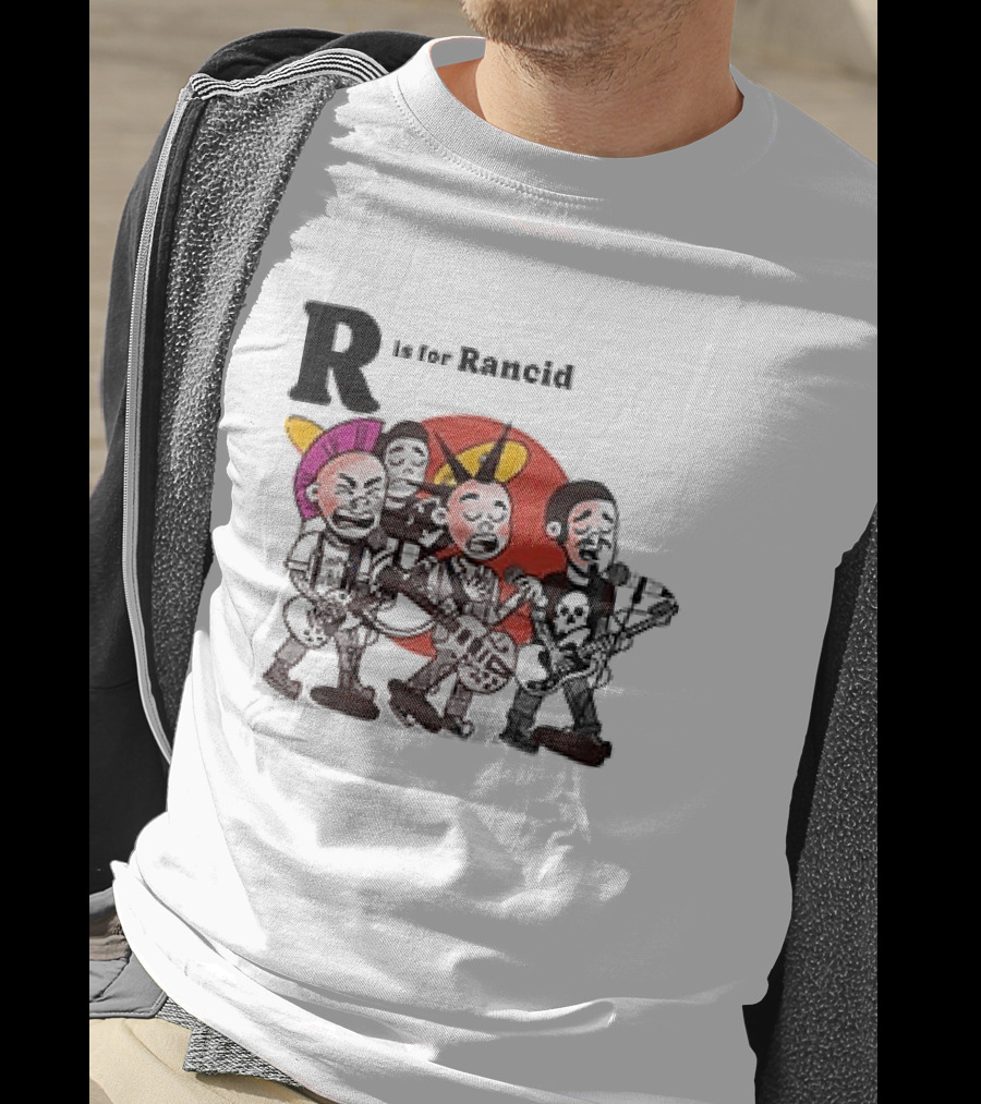 R Is For Rancid Punk Band Cartoon Characters T-Shirt
