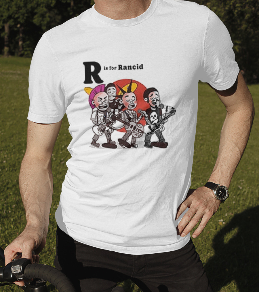 R Is For Rancid Punk Band Cartoon Characters T-Shirt