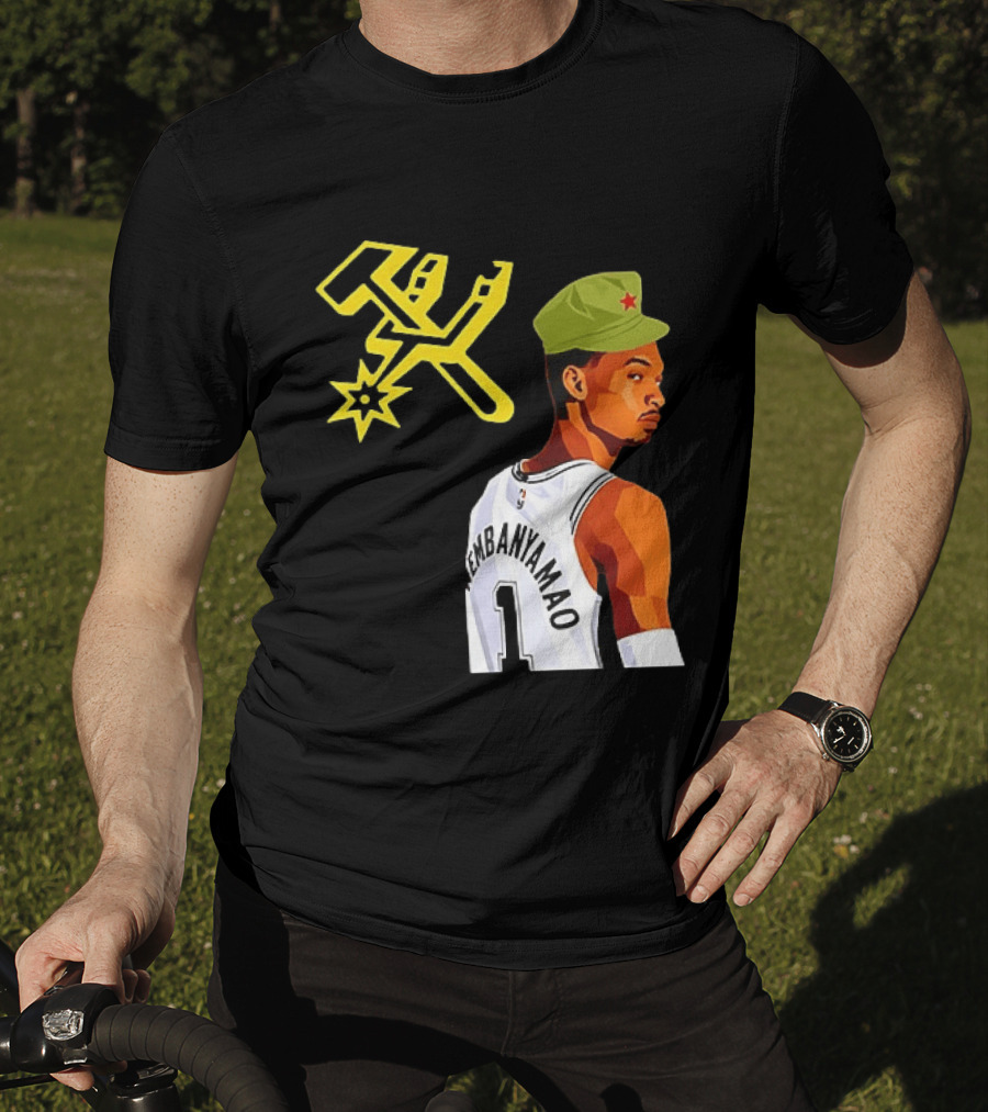 Victor Wembanyama Wemby Mao Communist Red Star Basketball Player Jersey T-Shirt
