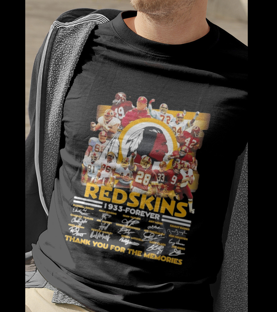 Redskins 1933 Forever Collage Thank You For The Memories T-Shirt