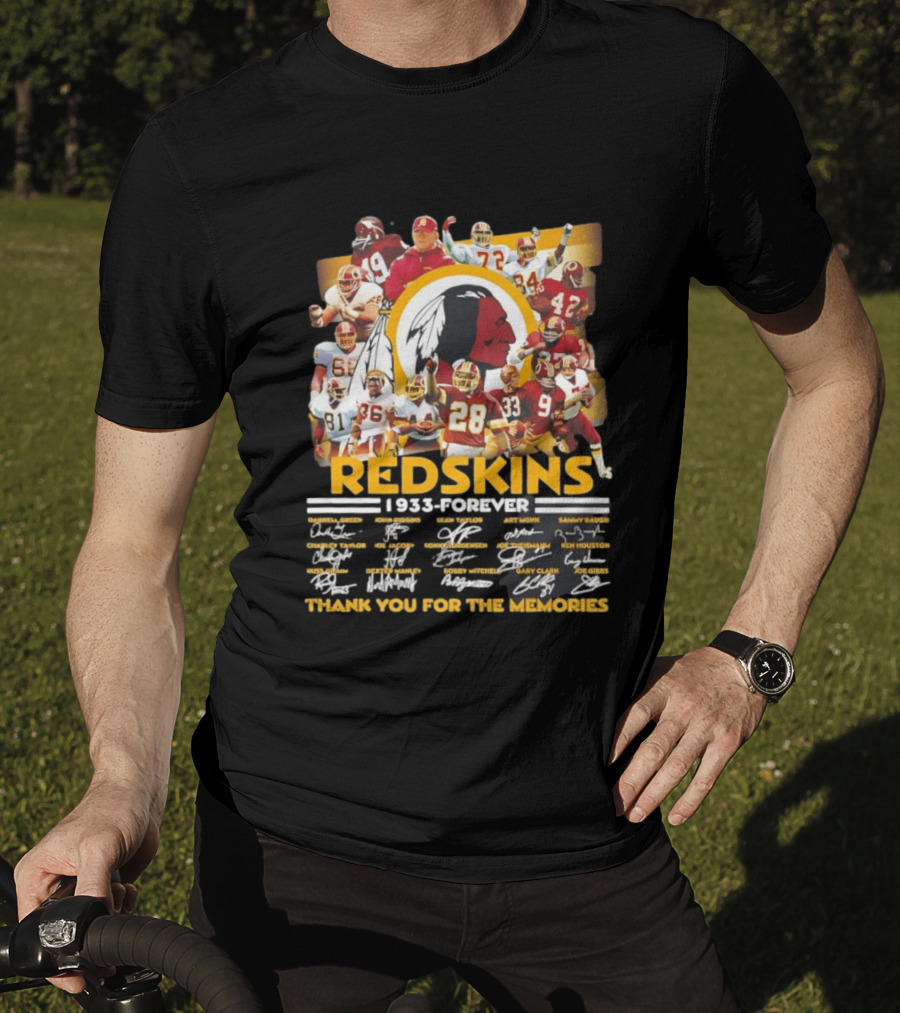 Redskins 1933 Forever Collage Thank You For The Memories T-Shirt