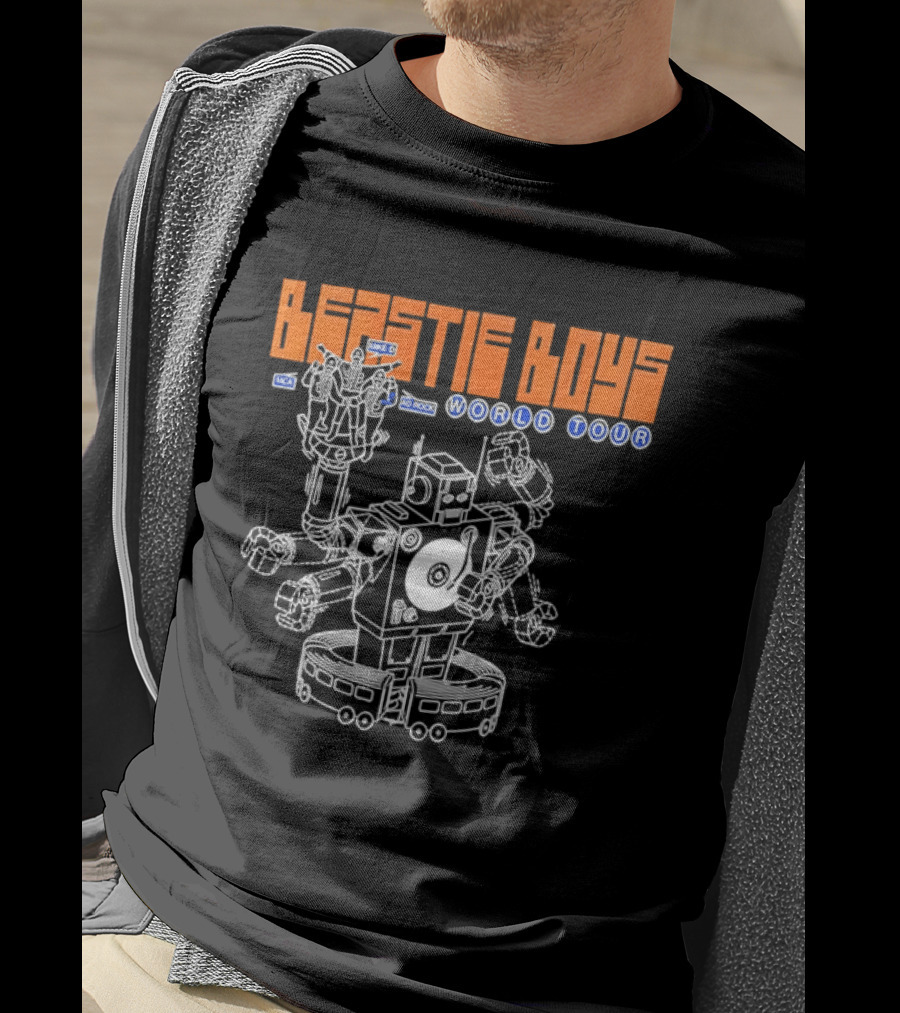Beastie Boys World Tour MCA Adrock Mike D Robot Performing Music T-Shirt