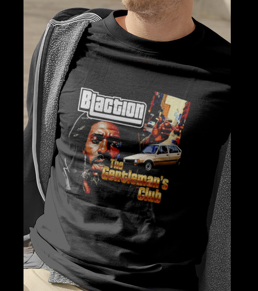 Blaction The Gentleman's Club Smoking Man Beige Sedan T-Shirt
