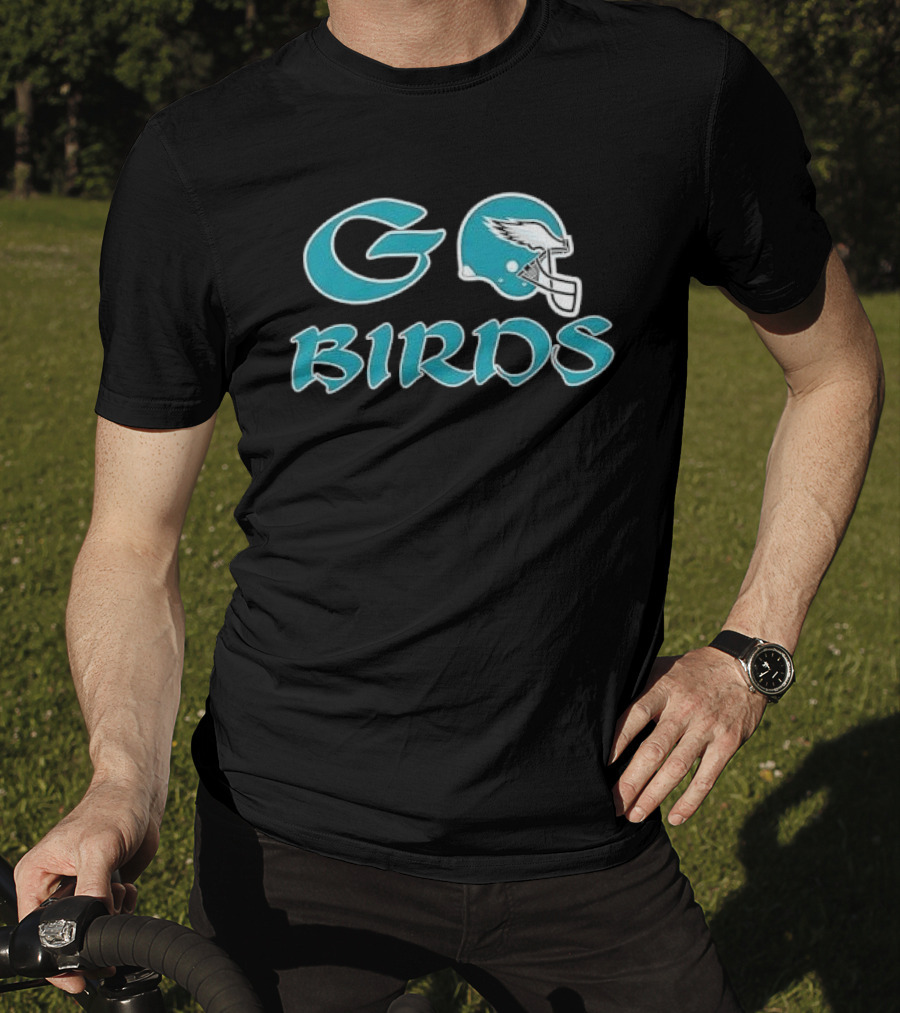Go Birds Philadelphia Eagles Helmet Football Fan Spirit T-Shirt