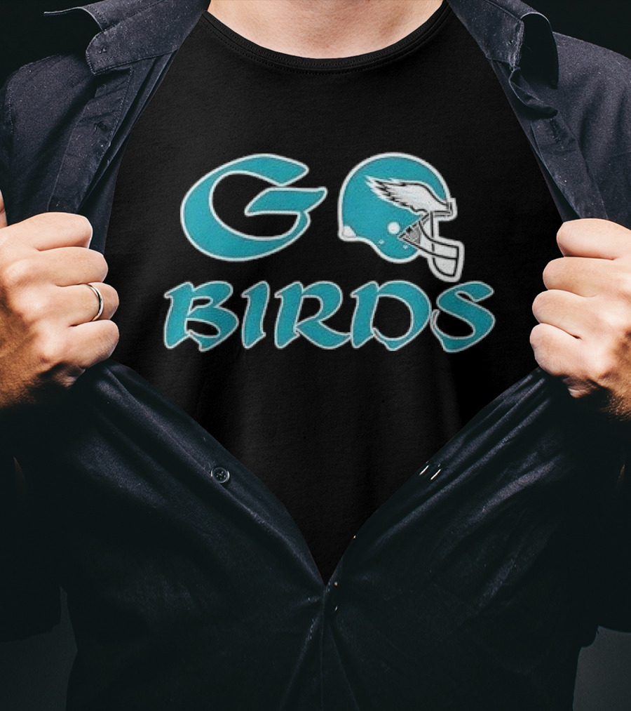 Go Birds Philadelphia Eagles Helmet Football Fan Spirit T-Shirt
