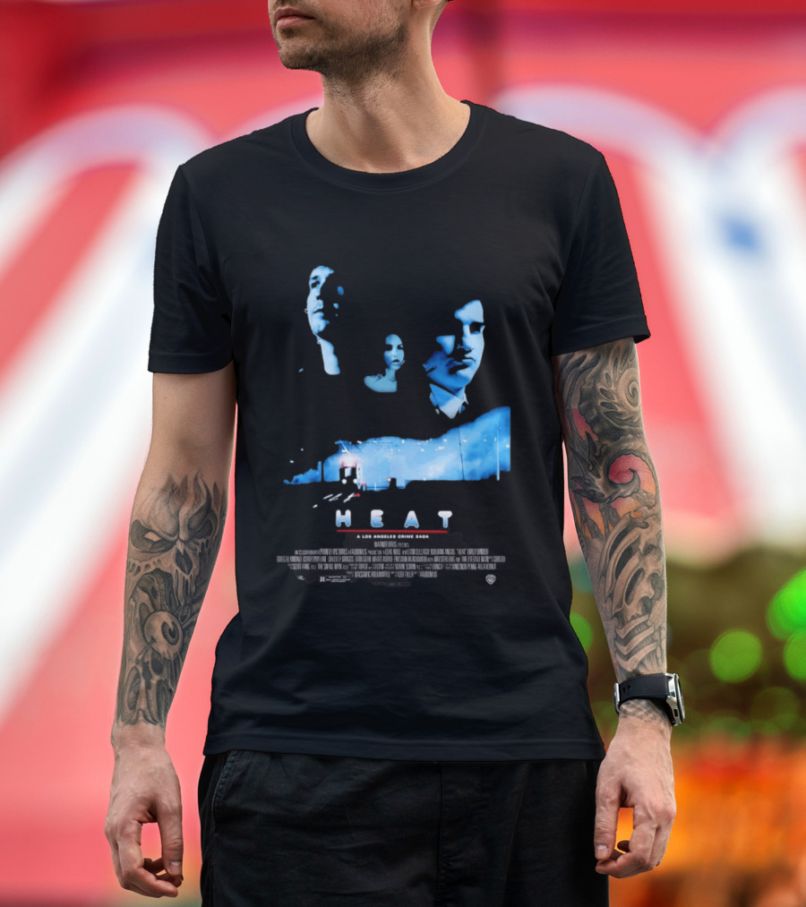 Heat A Los Angeles Crime Saga Luke Null Film Visages And Cityscape T-Shirt