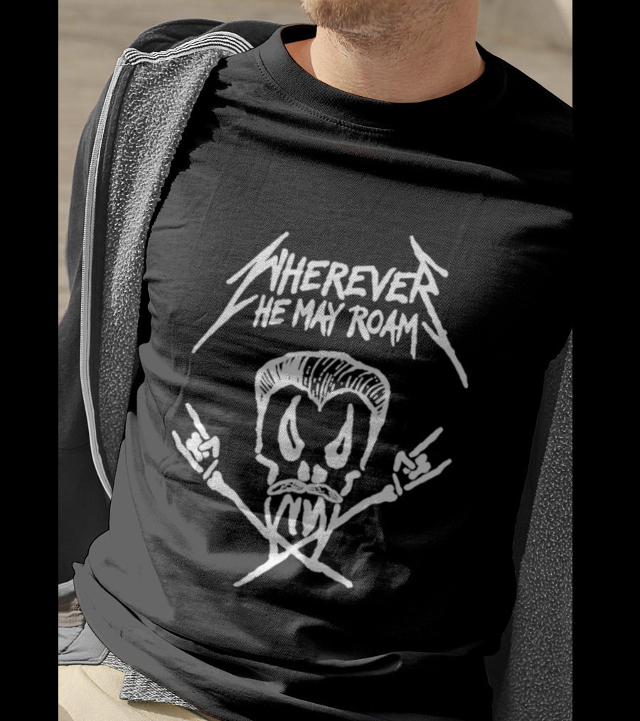 CM Punk Wherever He May Roam Skull And Crossbones T-Shirt